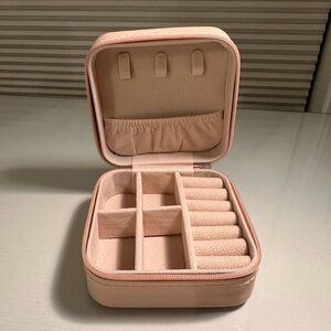 Small Pink Travel Jewelry Case